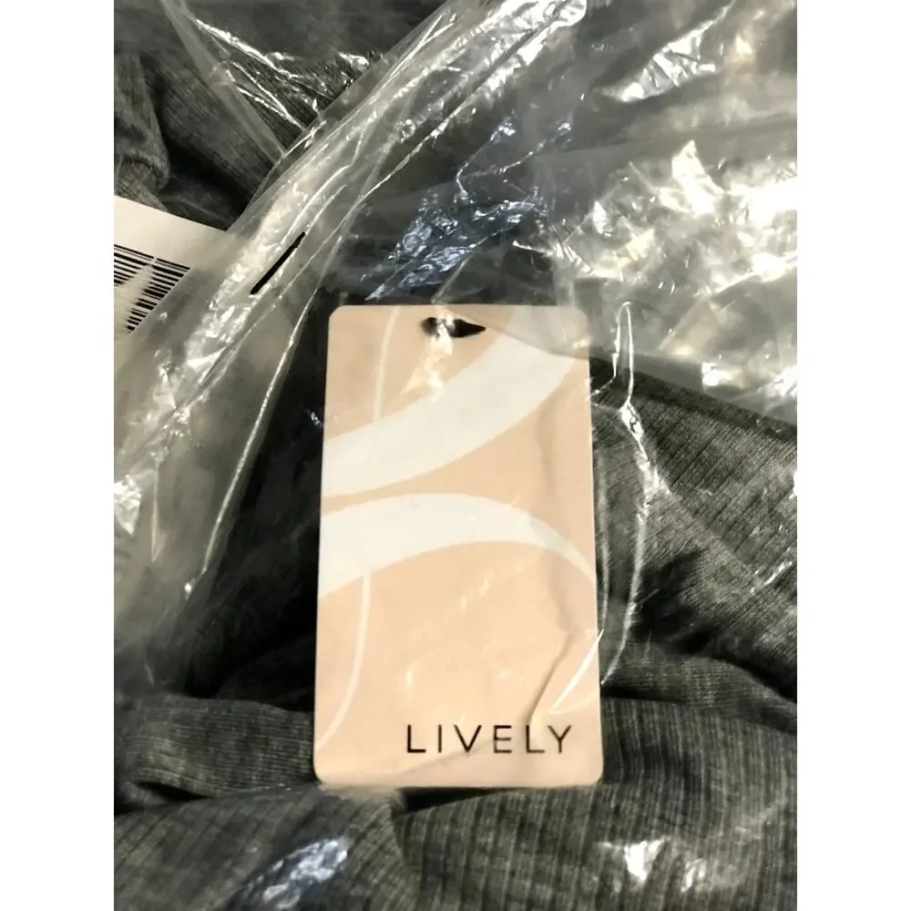 Lively NWT Heather Grey Rib Joggers Pants Size X-Small sweatpants casual lazy xs - Picture 6 of 6